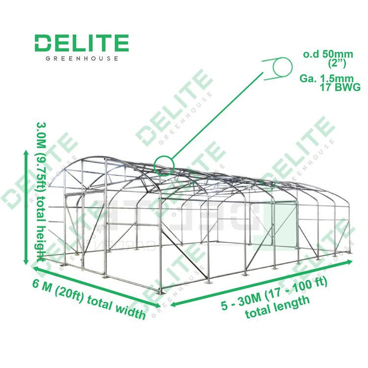 Large Polytunnel Professionnal Kit (20ft Wide)